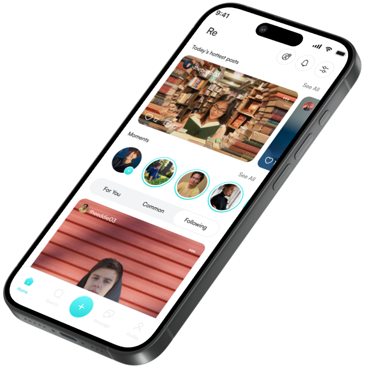 Re social app desktop mockup