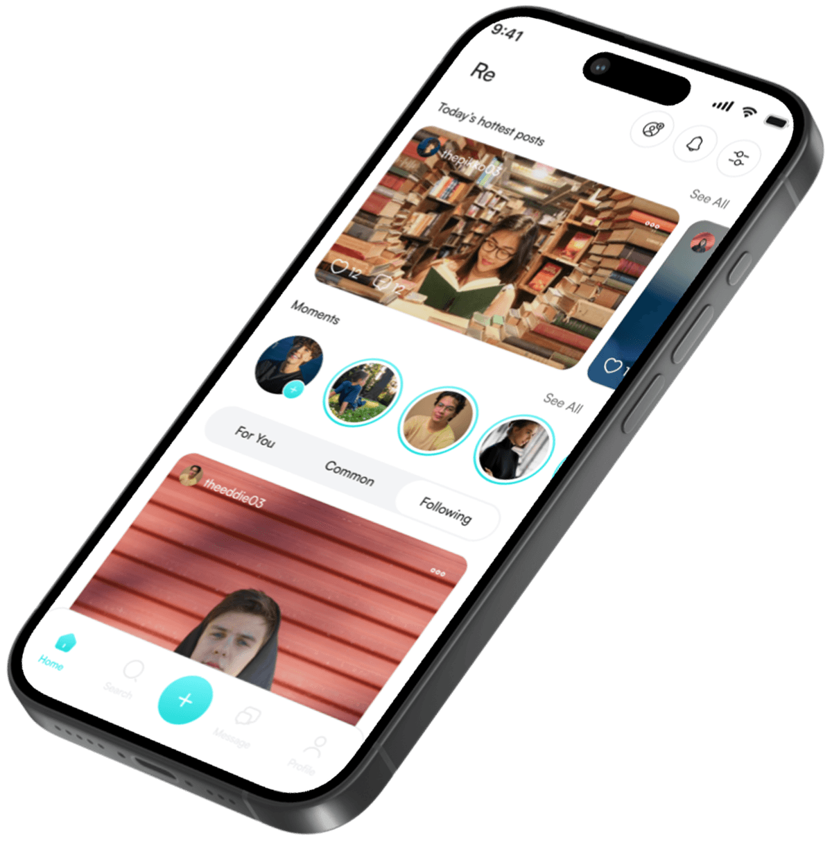 Re social app desktop mockup
